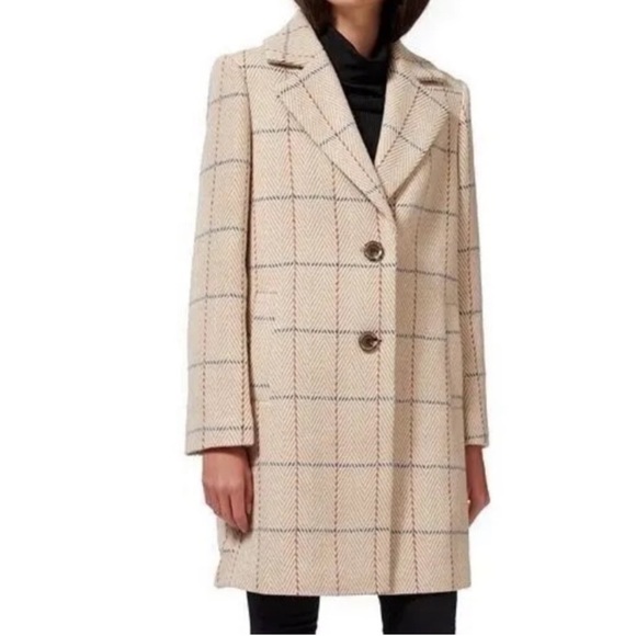 Sam Edelman Jackets & Blazers - Sam Edelman Plaid Wool Blend Coat